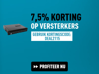 7,5% korting op versterkers