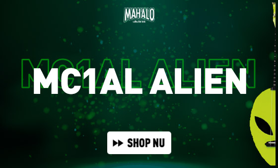 Mahalo MC1AL Alien Neon Green sopraan ukelele met tas