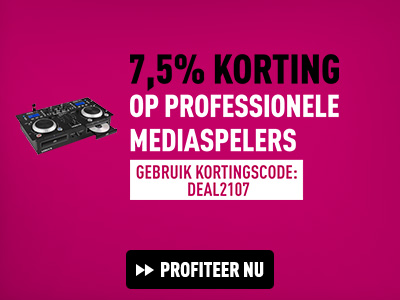 7,5% korting op professionele mediaspelers