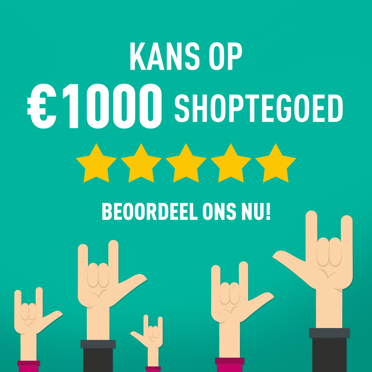 Kans op € 1000,- shoptegoed