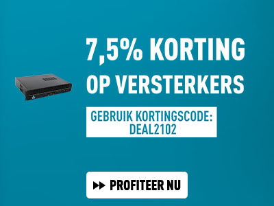 7,5% korting op versterkers