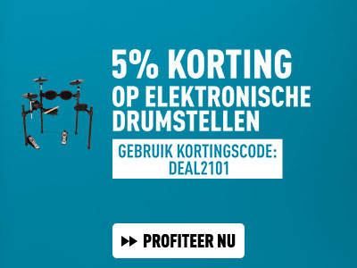 5% korting op elektronische drumstellen