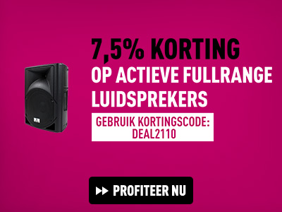 7,5% korting op actieve fullrange speakers