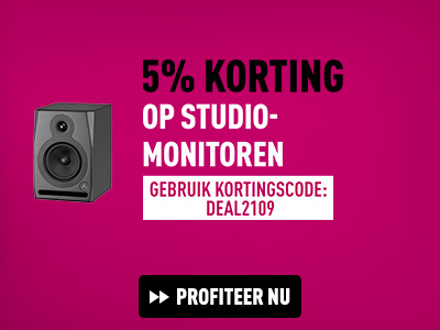 5% korting op studiomonitoren