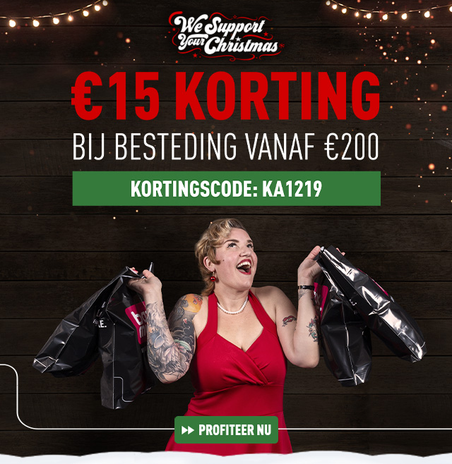 €15 korting bij besteding vanaf €200