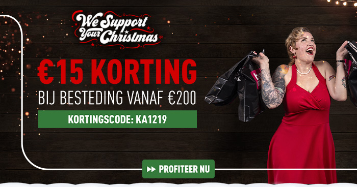 €15 korting bij besteding vanaf €200