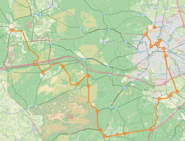 Bekijk fietsroutes 