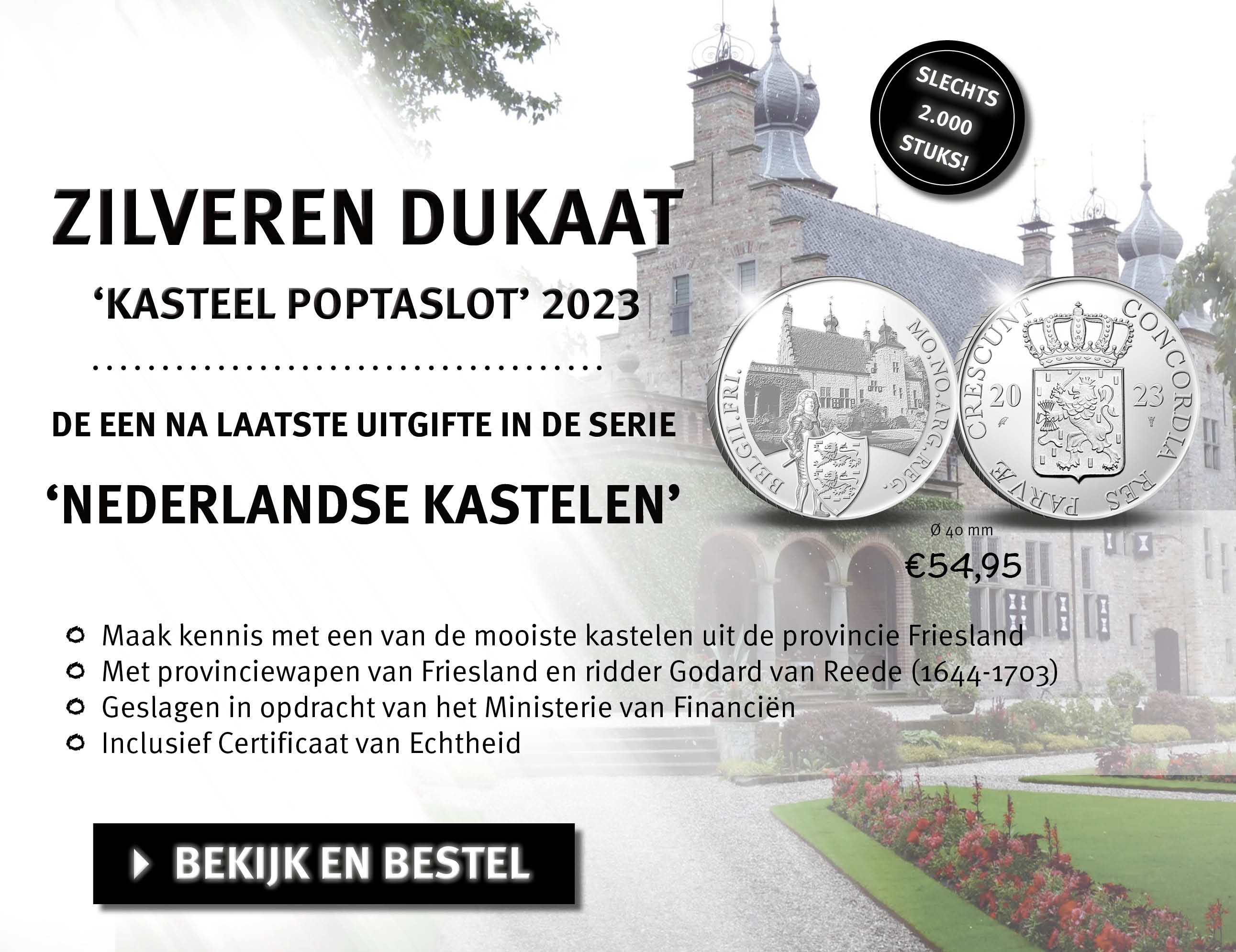 Bekijk en bestel: Zilver Dukaat Kasteel Poptaslot 2023