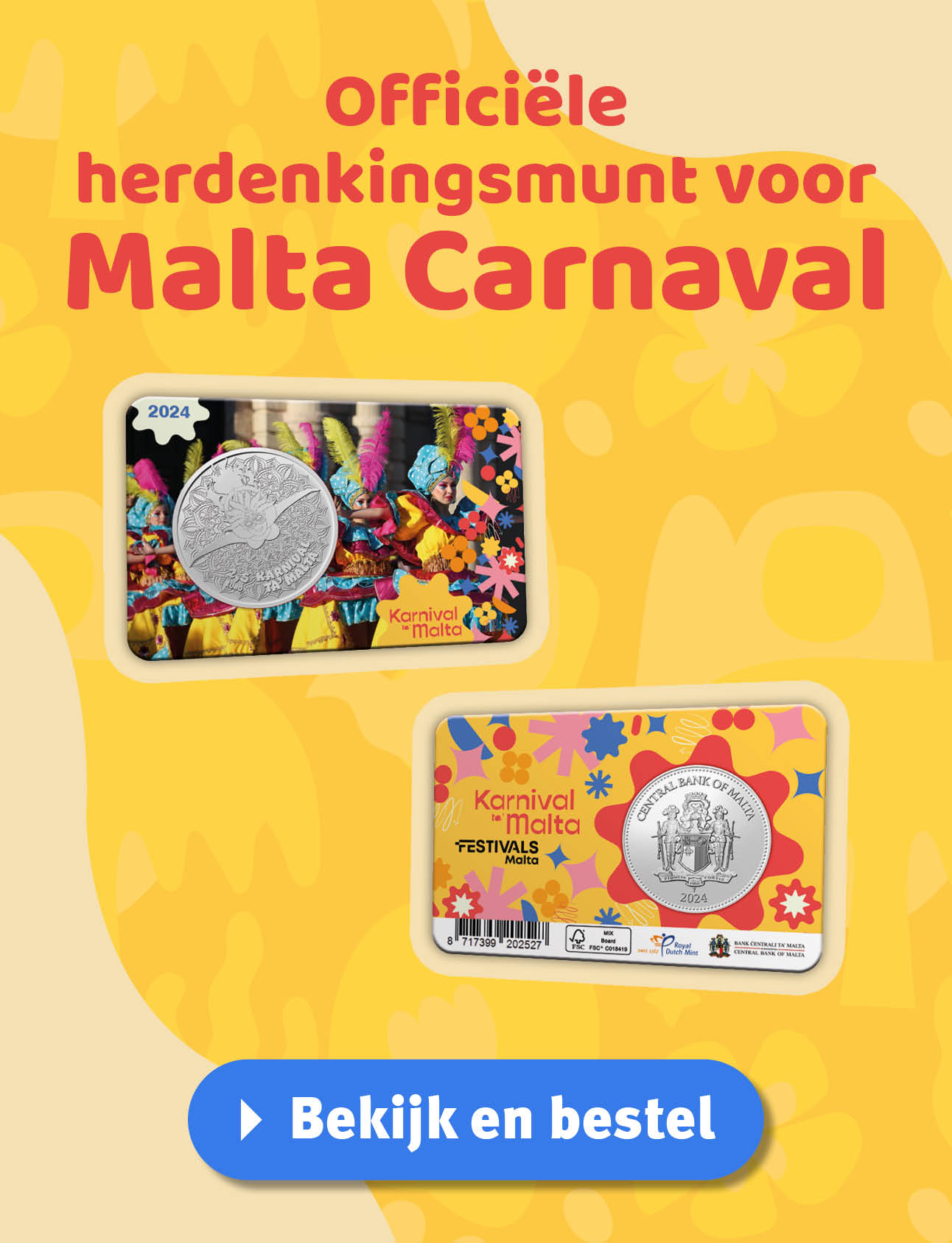 Bekijk en bestel: 2024 ‘Malta Carnaval’ uitgiften