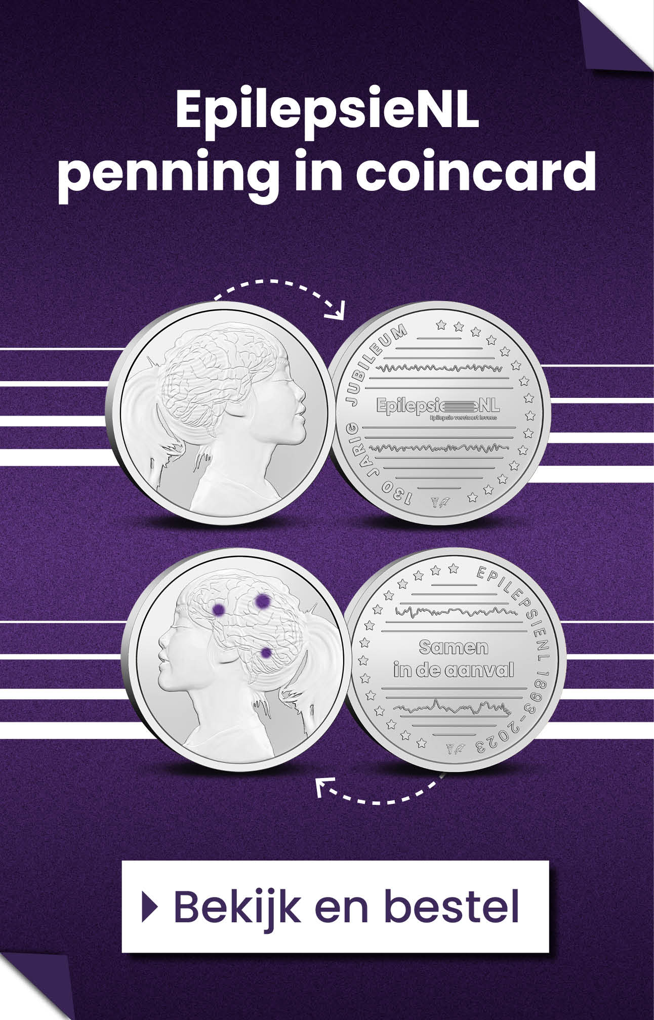 Bekijk en bestel: EpilepsieNL penning in coincard