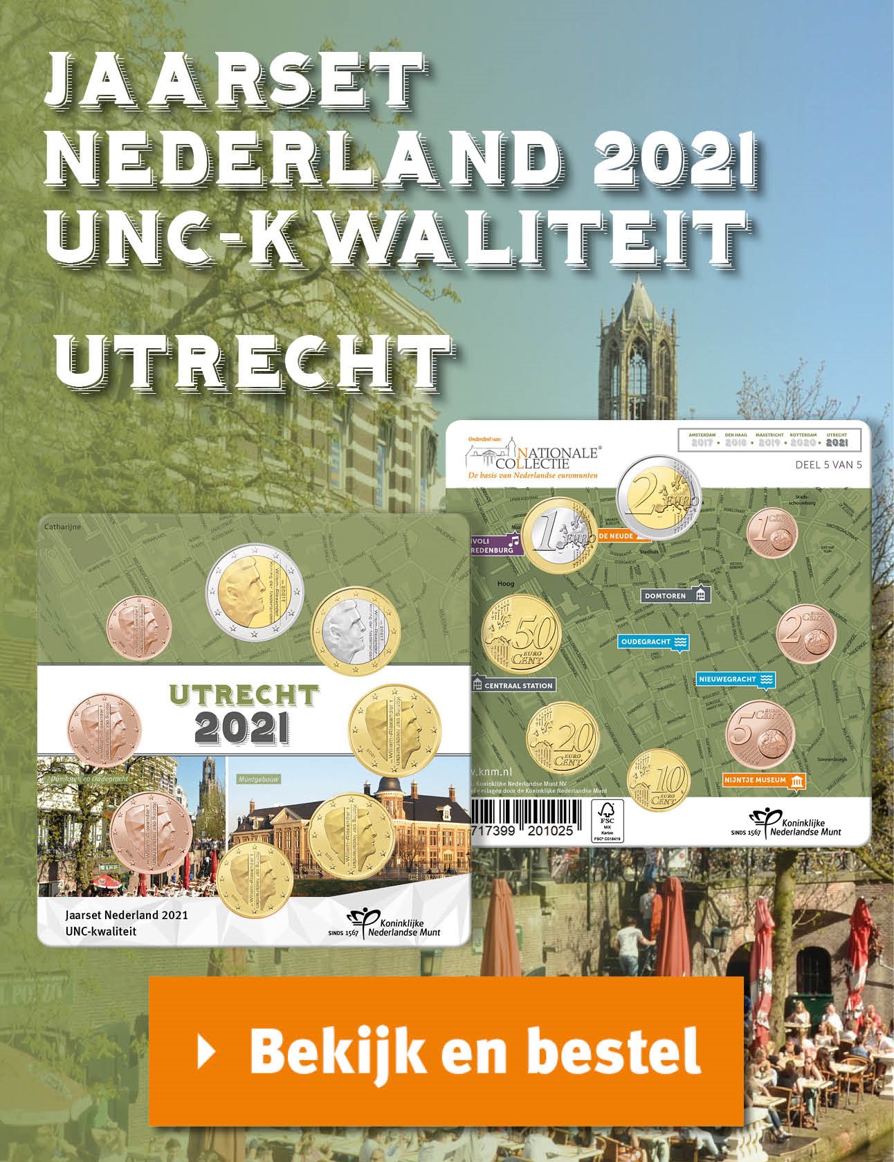 Bekijk en bestel: Jaarset Nederland 2021 UNC-kwaliteit