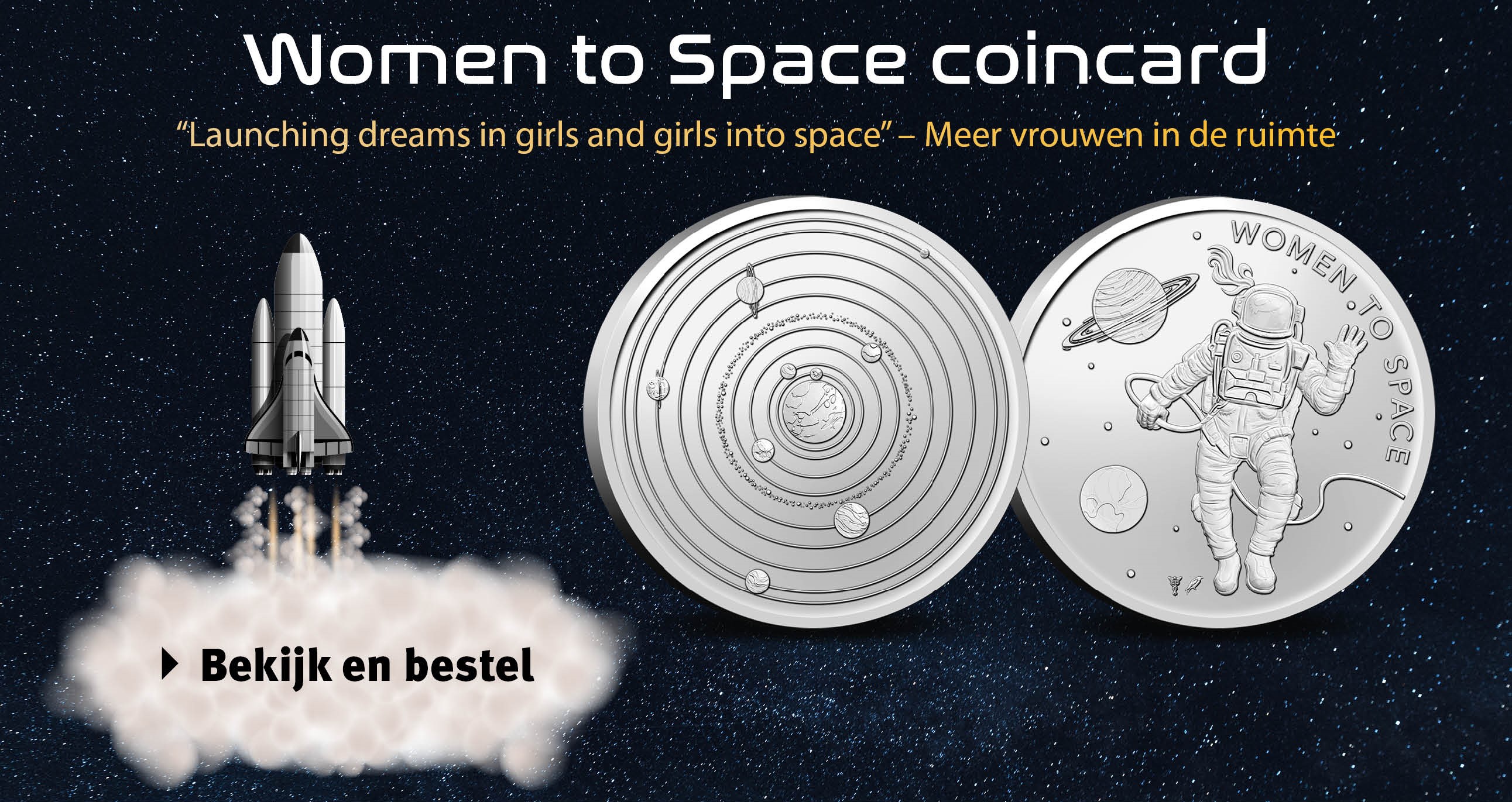 Bekijk en bestel: Women to space coincard