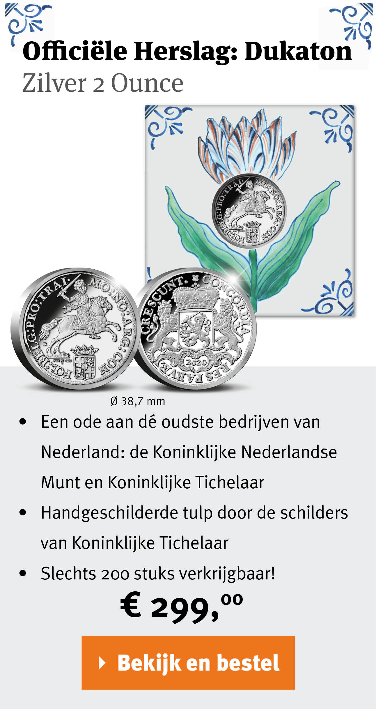 Bekijk en bestel: Officiële Herslag: Dukaton Zilver 2 Ounce - Koninklijke Tichelaar editie