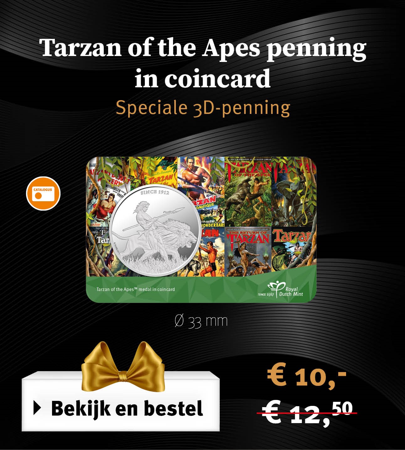 Bekijk en bestel: Tarzan of the Apes penning in coincard