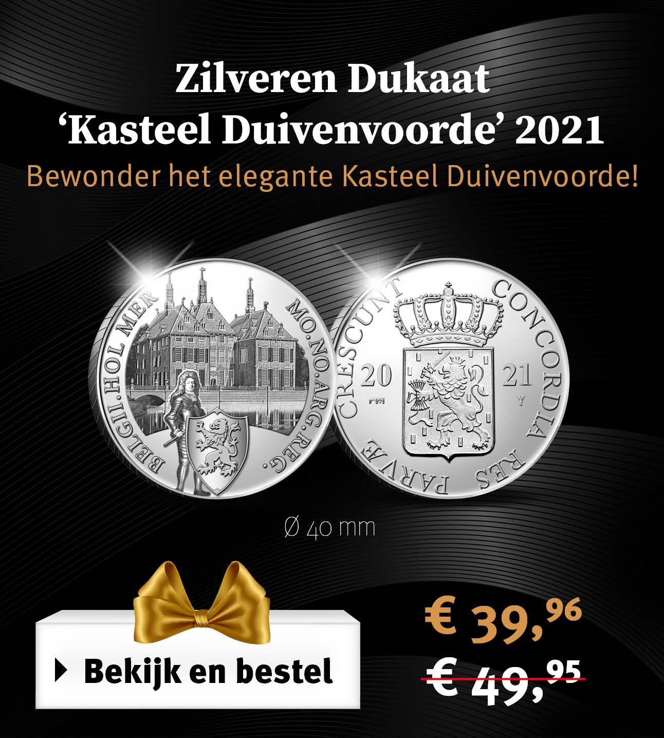 Bekijk en bestel: Zilveren Dukaat ‘Kasteel Duivenvoorde’ 2021