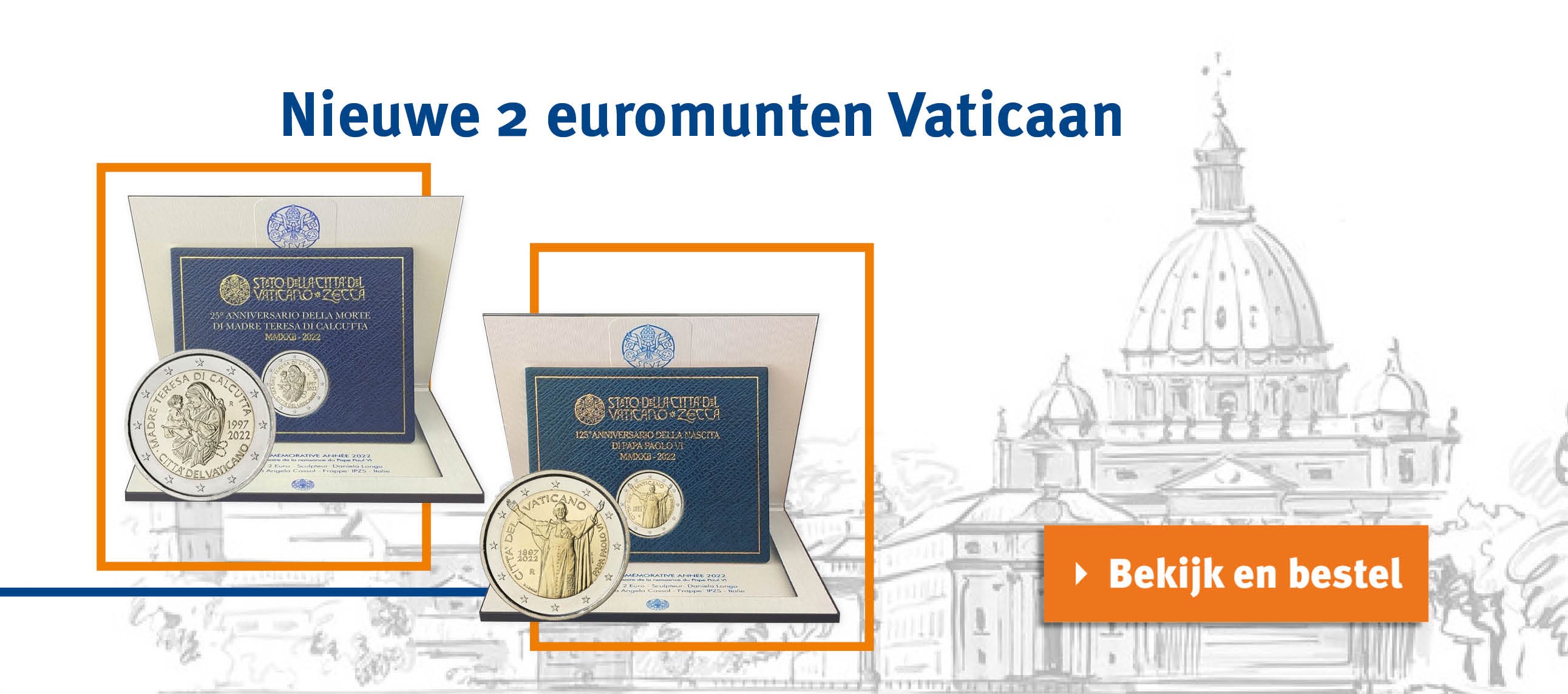 Bekijk en bestel: Nieuwe 2 euromunten Vaticaan