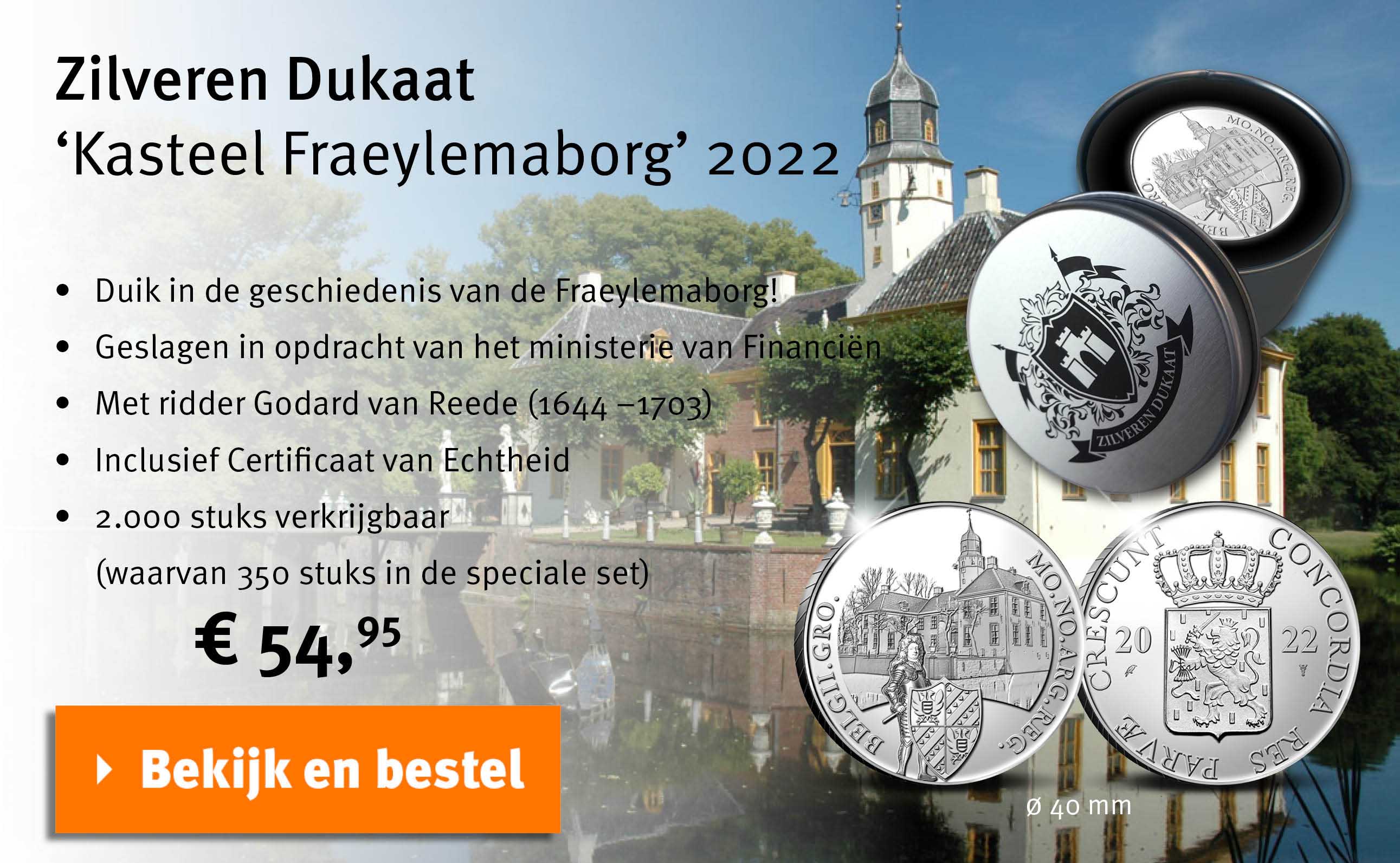 Bekijk en bestel: Zilveren Dukaat - Kasteel Fraeylemaborg