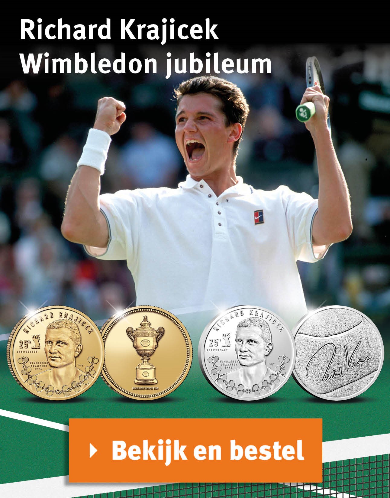 Bekijk en bestel: Richard Krajicek Wimbledon jubileum uitgiften