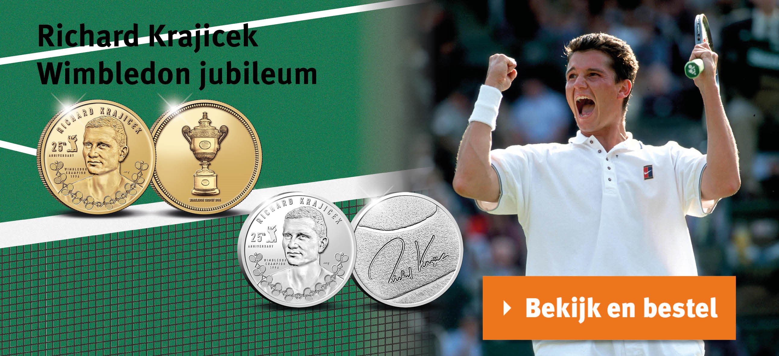 Bekijk en bestel: Richard Krajicek Wimbledon jubileum uitgiften