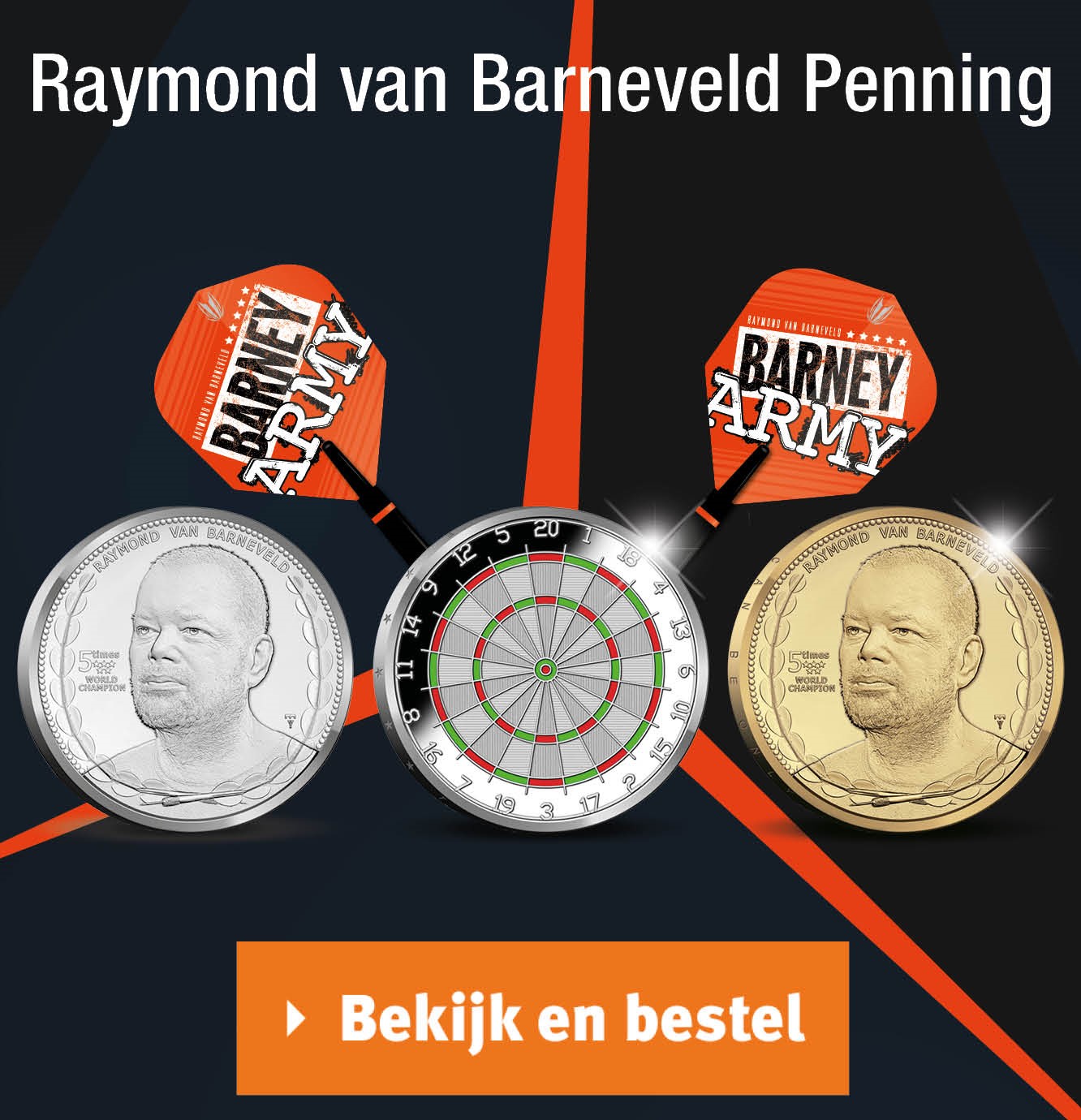 Bekijk en bestel: Raymond van Barneveld Penning