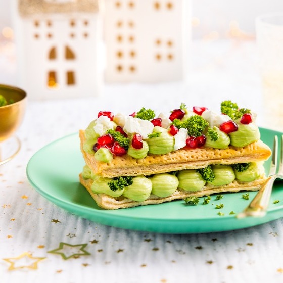 Hartige tompouce met avocadocrème