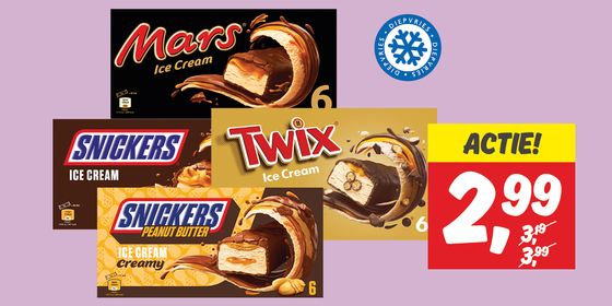 Mars, Snickers of Twix ijs