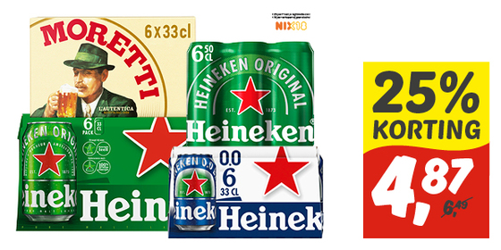 Heineken, Birra Moretti pilsener of 0.0