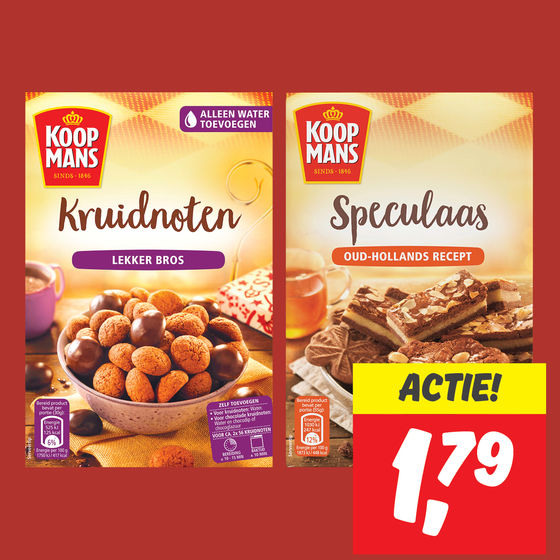 Koopmans mix voor kruidnoten of gevuld speculaas