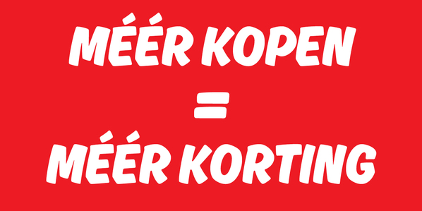 Meer kopen = meer korting