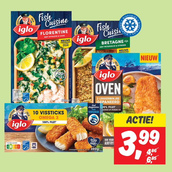 Iglo Vissticks, oven vis of fish cuisine