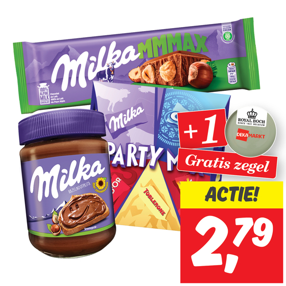 Milka Moments, Mmmax chocoladereep of hazelnootpasta