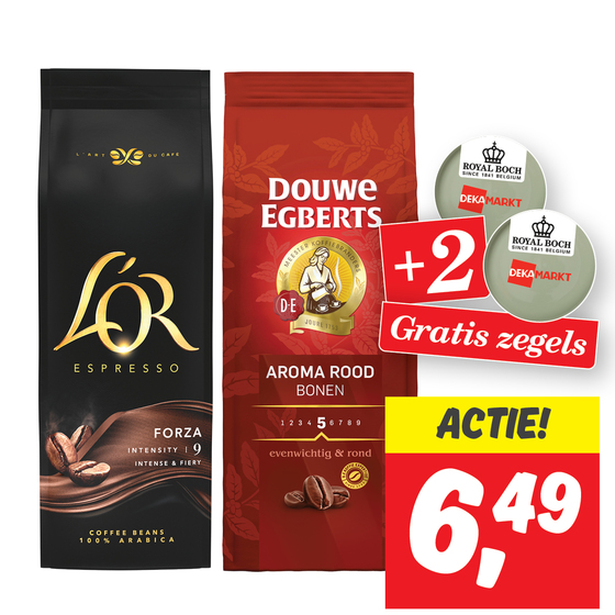 L'or of Douwe Egberts koffiebonen