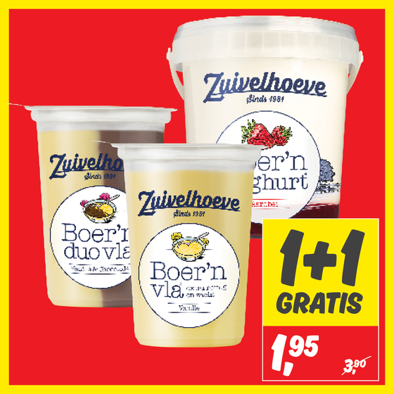 Zuivelhoeve Boer'n vla of yoghurt