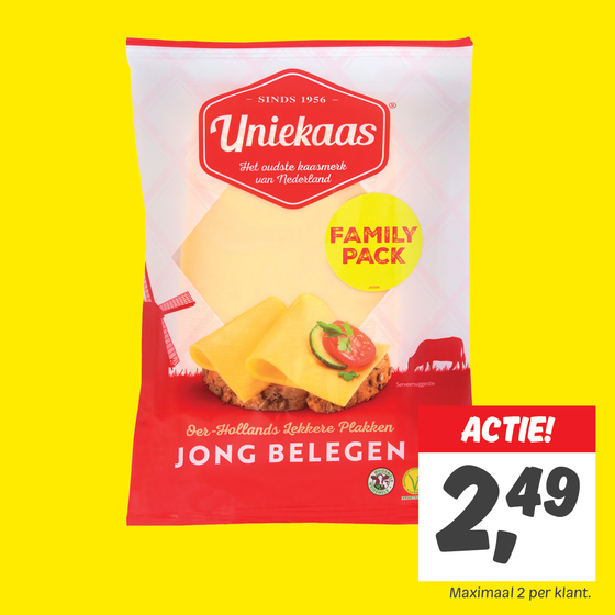 Uniekaas gesneden jong belegen