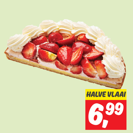 DekaVers aardbeienvlaai met slagroom