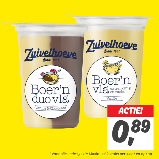 Zuivelhoeve boer'n vla