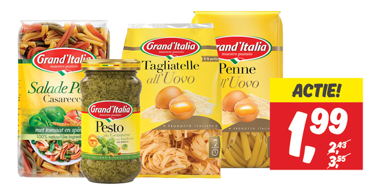 Grand'Italia pesto, salade pasta of pasta all'uovo