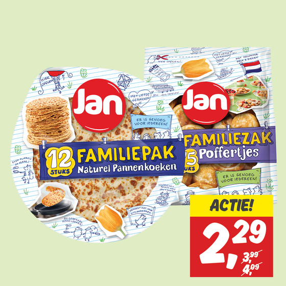 Familiepak Jan pannenkoeken of poffertjes