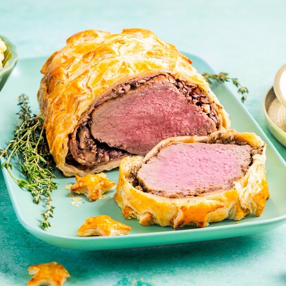 Rosbief wellington met paddenstoelen