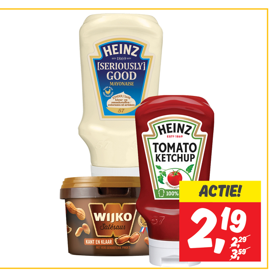 Wijko satésaus, Heinz ketchup of mayonaise