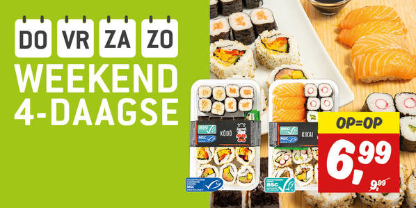 Weekend 4-daagse sushi