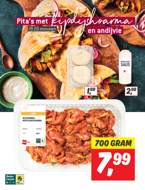 Pita’s met shoarma en andijvie