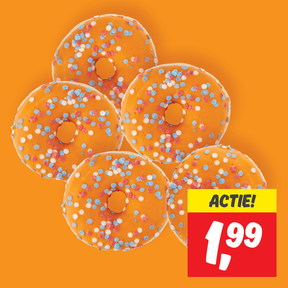 Dekavers oranje donuts