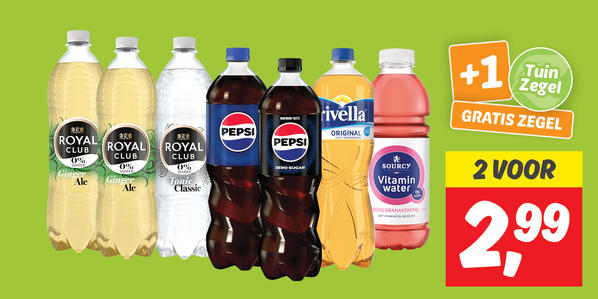 Royal Club, Pepsi, Rivella, 7up of Sourcy Vitaminwater