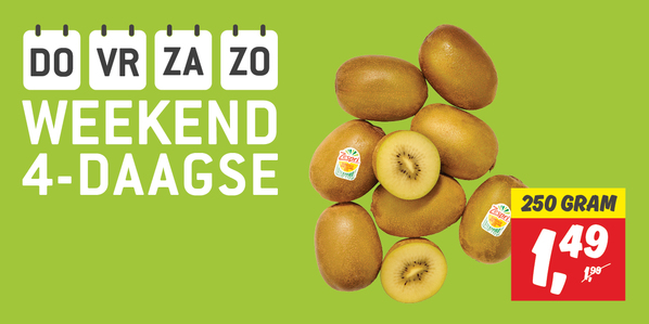 Weekend 4-daagse zespri kiwi sungold