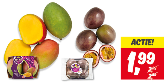 Eetrijpe mango of passievrucht