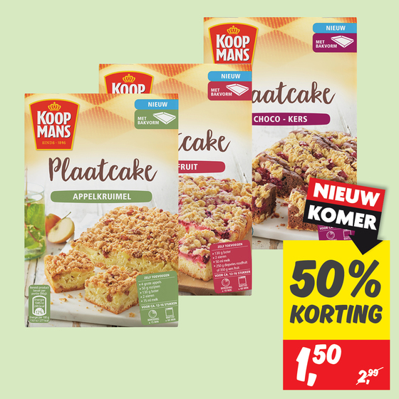 Koopmans plaatcake