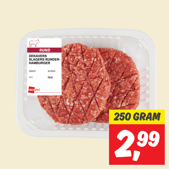 DekaVers slagers runderhamburger