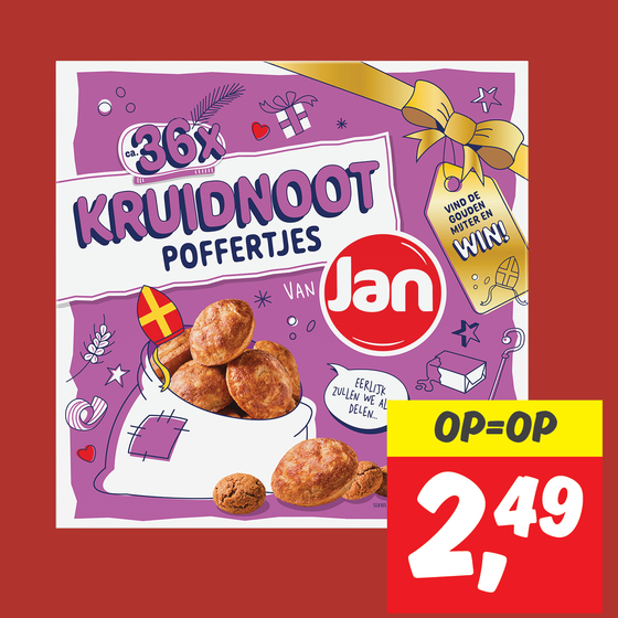 Jan kruidnoot poffertjes