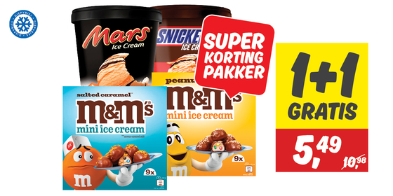 Mars, Snickers of M&M's mini ice cream